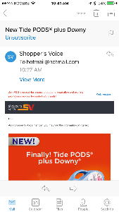 Open email from Shopper's Voice